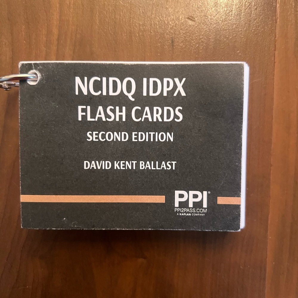 Ballast NCIDQ IDPX Professional test  study flash cards